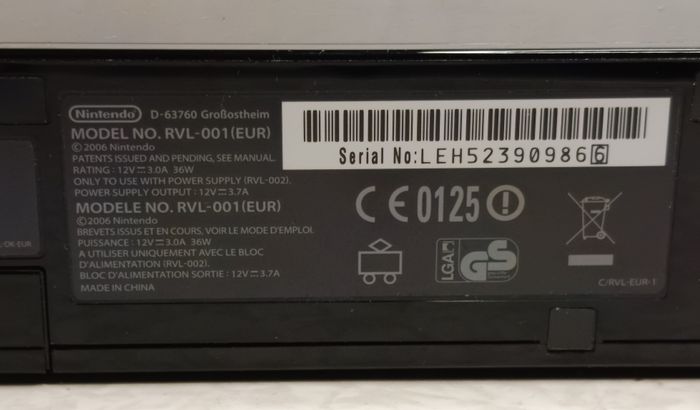 Nintendo Wii RVL-001 Noir Console Seule - photo numéro 2