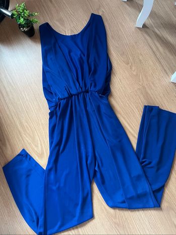 Combinaison pantalon bleu roi fluide sans manches Zara T.M TBE 💙