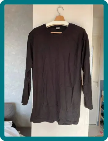 T-shirt noir long