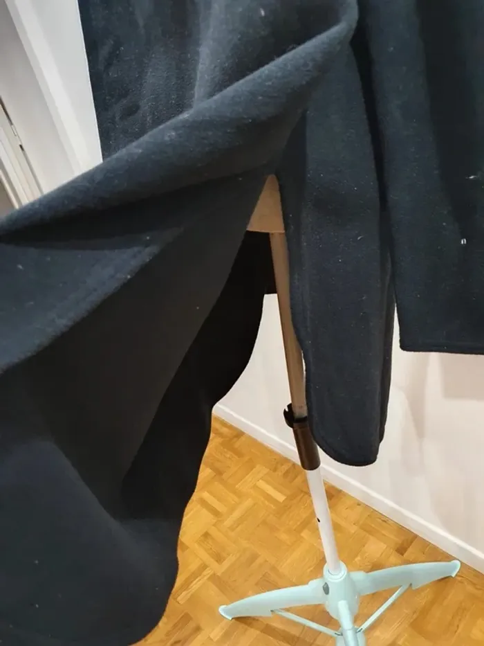 Poncho chaud noir jolilola taille unique 1 porte bébé - photo numéro 5