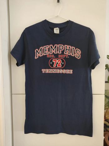 T shirt vintage américain bleu marine taille S Memphis Tenness