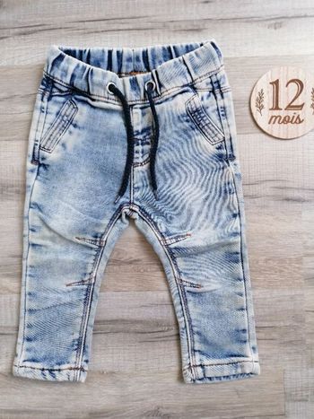 Pantalon jean jegging 12 mois