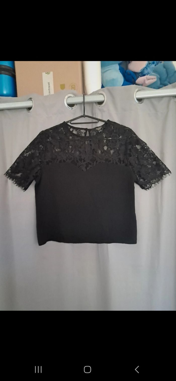 Tshirt manche courte femme été transparent noir jennyfer m