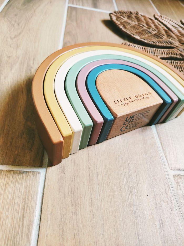 🌈 Grand arc en ciel à trier et empiler en bois marque Little dutch - photo numéro 2