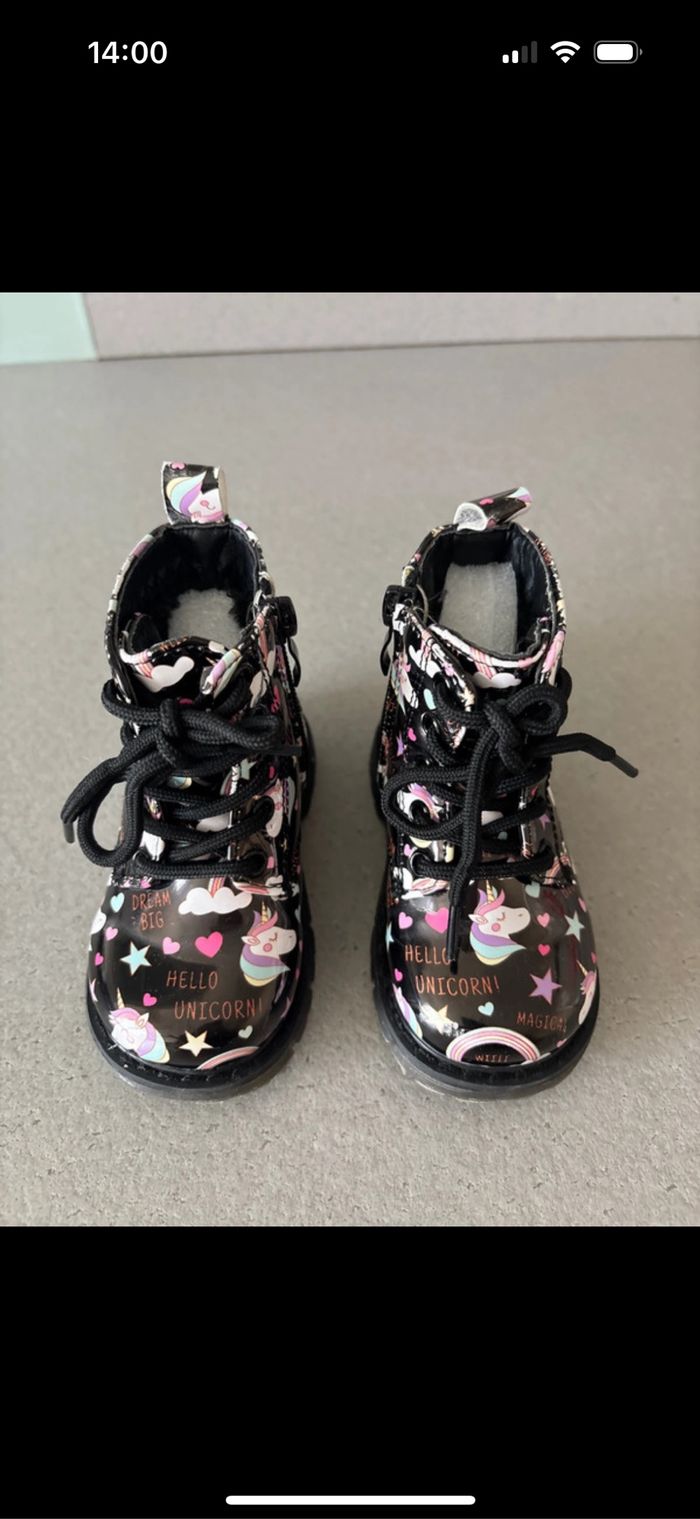 Chaussures montantes bébé fille arc-en-ciel/ licorne 21 - photo numéro 2