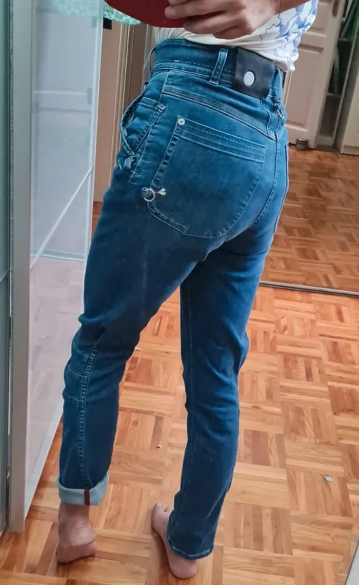 Jeans femme taille haute High T34 FR - photo numéro 17