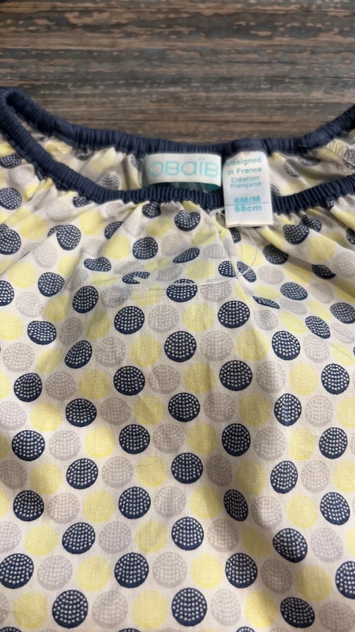 Magnifique petite blouse neuve obaibi 6 mois fille - photo numéro 4