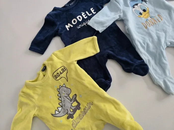 Lot de 3 pyjama naissance - photo numéro 2