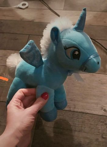 Peluche bleu et bleu avec  paillette