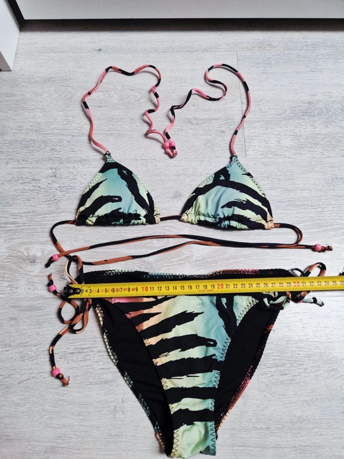 Maillot de bain bikini 2 pièces H&M haut en triangle rembourré 34 et bas en 36 - photo numéro 5