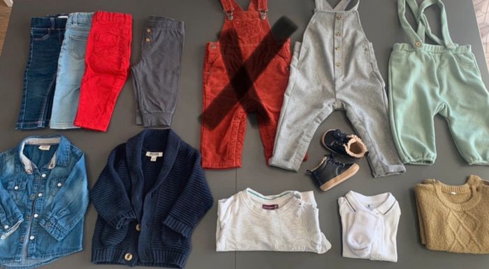 Lot vêtements bébé 9 mois automne/hiver (14 pièces)