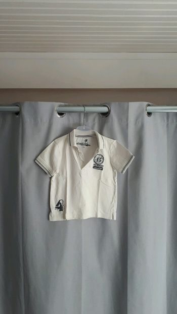 Polo manches courtes garçon 3ans blanc