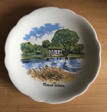 Assiette décorative  marais poitevin 