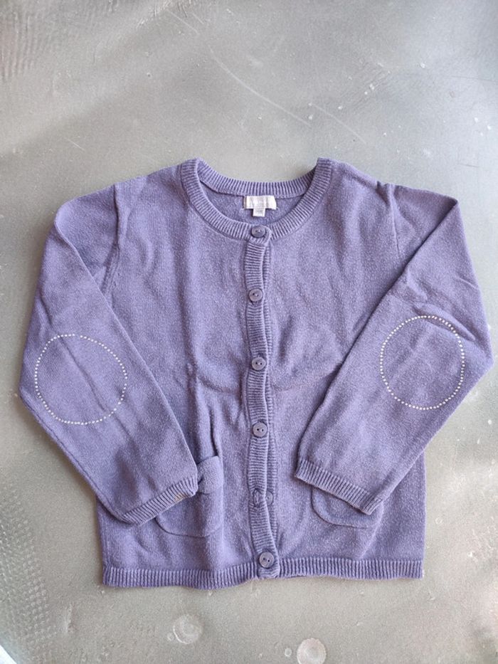 Gilet fille violet 36 mois 3 ans