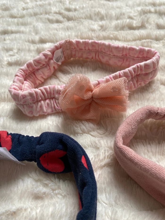 Lot de 3 bandeaux bébé fille 3 mois - photo numéro 2