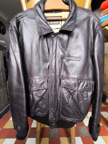 Blouson cuir marron Chevignon (L)