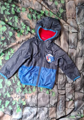Coupe-vent Sonic bleu doublé polaire 3 ans