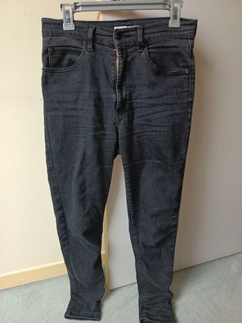 Jean noir taille haute skinny 