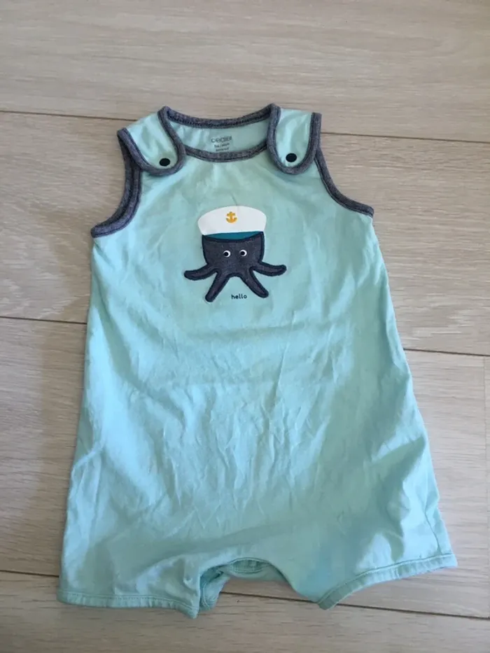 Barboteuse combishort 6 mois obaibi