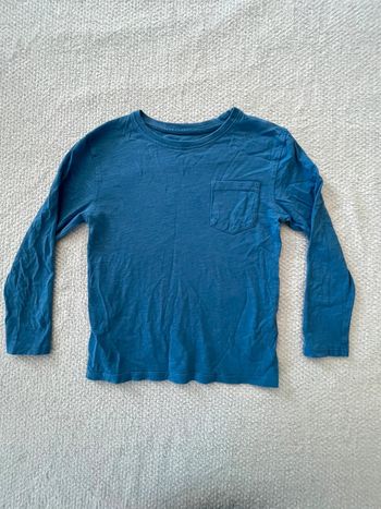 T-shirt manches longues bleu garçon Primark 5-6 ans