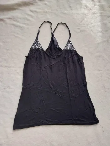 Debardeur noir avec diamant T38