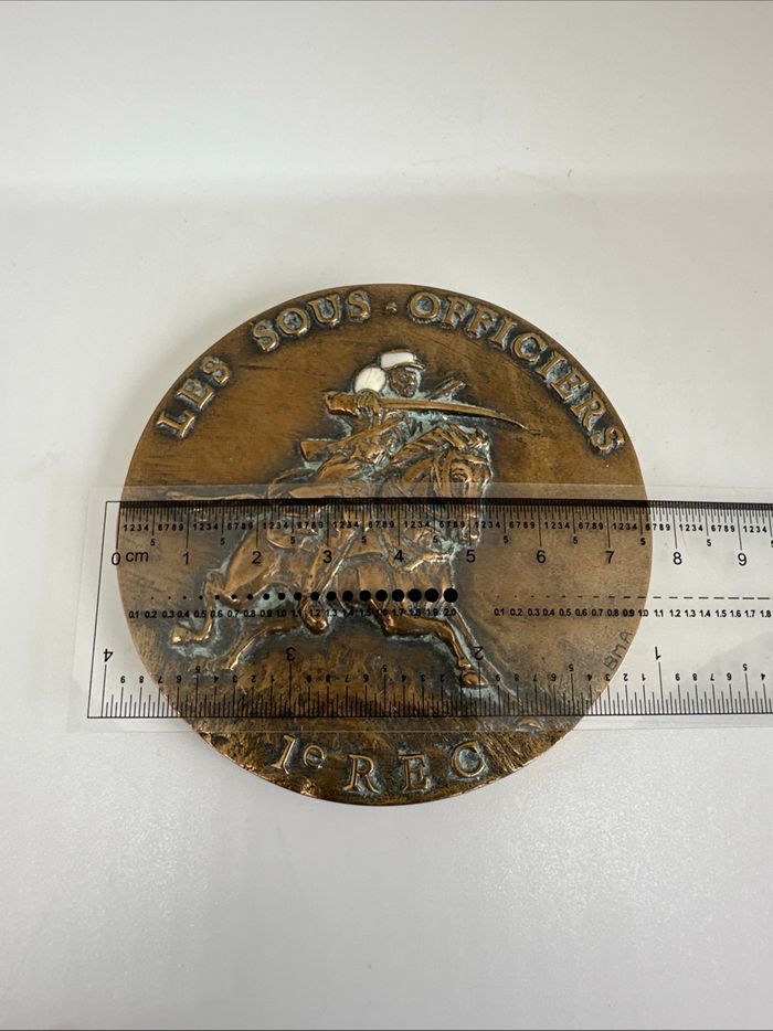 07- Belle Médaille En Bronze Légion Étrangère - Les S/off- 1REC / French Medal - photo numéro 4