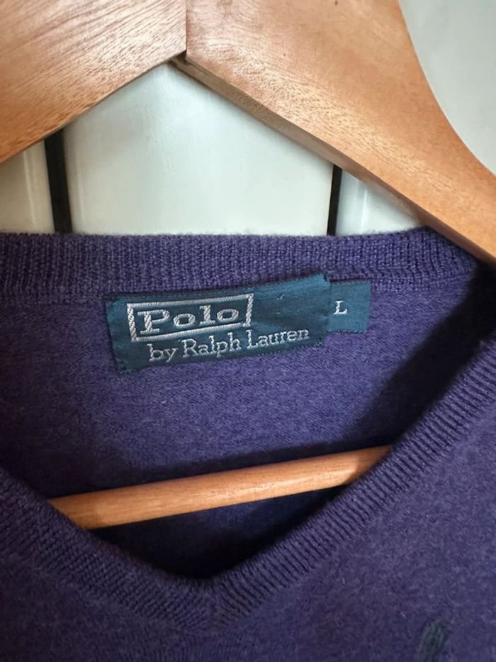Pull en laine bouillie violet Ralph Lauren taille S - photo numéro 2