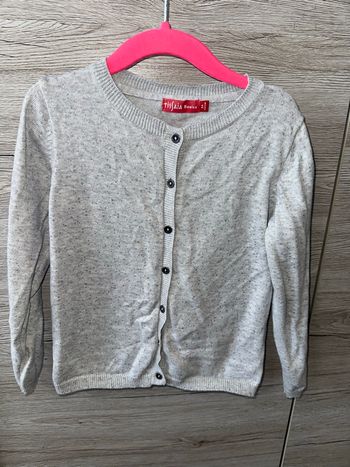 Gilet gris pailleté Tissaia Basics – Taille 5 ans (110 cm)