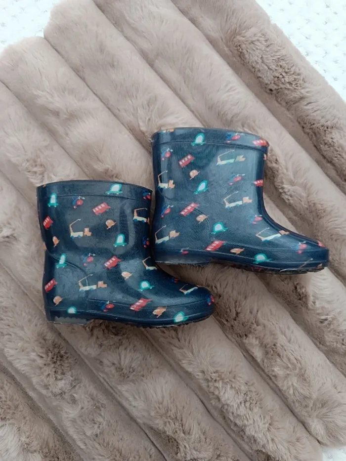 🔸Bottes de Pluie Garçon Véhicules In Extenso 21🔸 - photo numéro 2