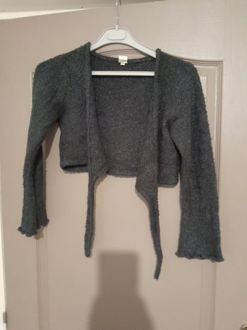 Cache cœur gris taille s/m laine chaude