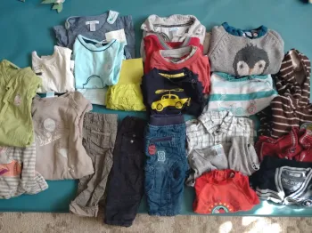 Lot de vêtements garçon taille 6 mois 19 articles