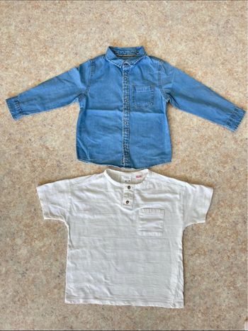 Ensemble chemise / T-shirt Zara 2-3 ans