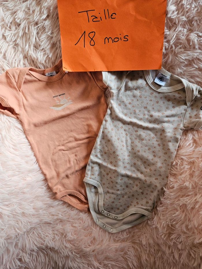 Lot 2 bodys manches courtes