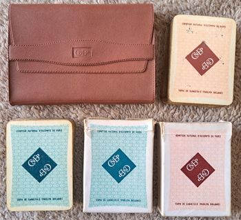 ♟️Ancien coffret de 2 jeux de 54 cartes publicitaires CNEP - Catel et Farcy Paris