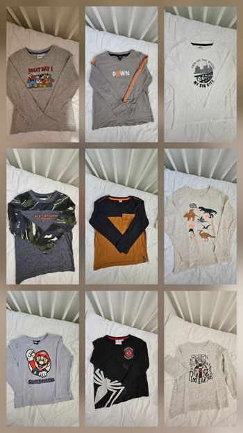 Lot de 13 t-shirts manches longues 5 ans 110cm