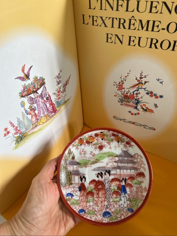 Lot de 5 coupelles japonaises en porcelaine – décor Geisha - photo numéro 5