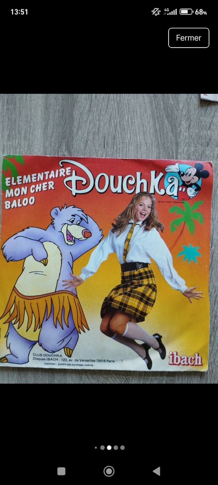 Vinyle 45 tours Douchka (2 titres, Disney)