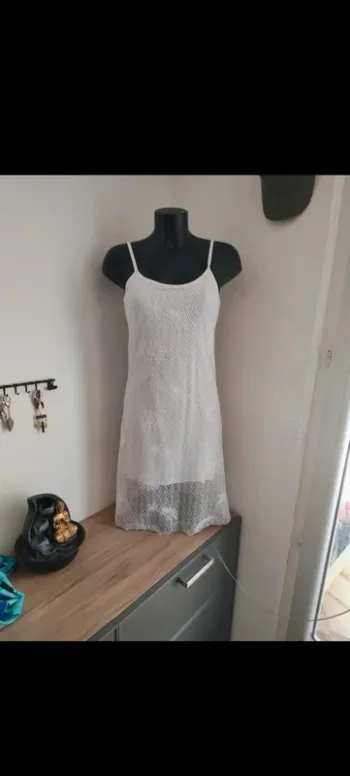 Robe blanche maille taille 36