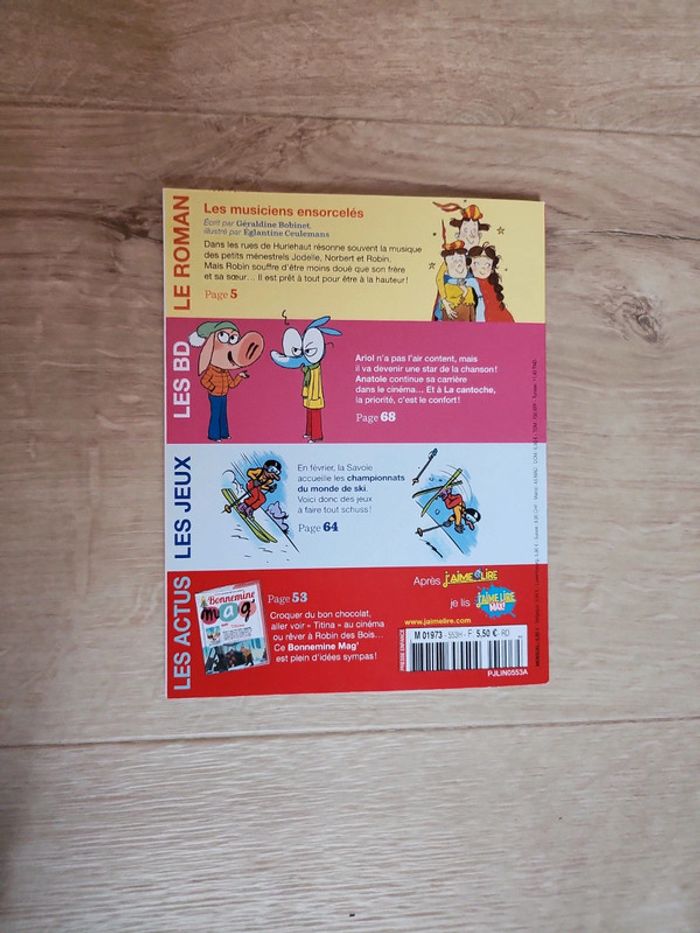 Livre J'aime Lire "Les musiciens ensorcelés" n°553 février 2023 édition Bayard - photo numéro 2