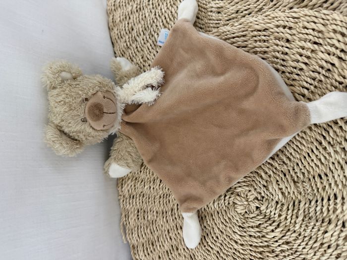 Tex Doudou plat ours écharpe beige marron - photo numéro 3