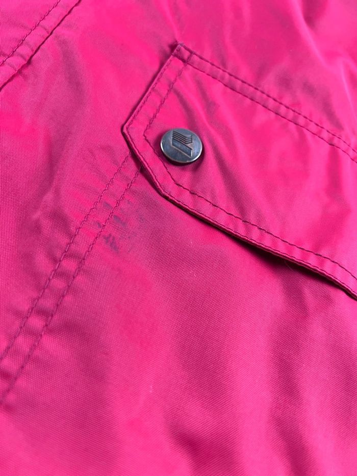 K-Way Manteau Imperméable Rouge Taille L – Col Velours Vintage - photo numéro 10