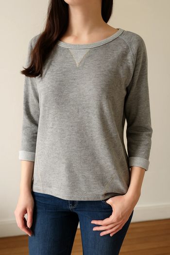Sweat Promod beige à col retourné – Taille M