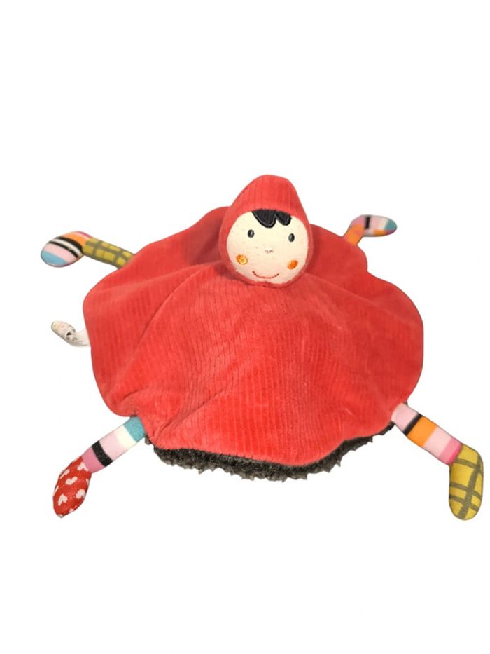 Doudou réversible loup Petit chaperon rouge Ebulobo