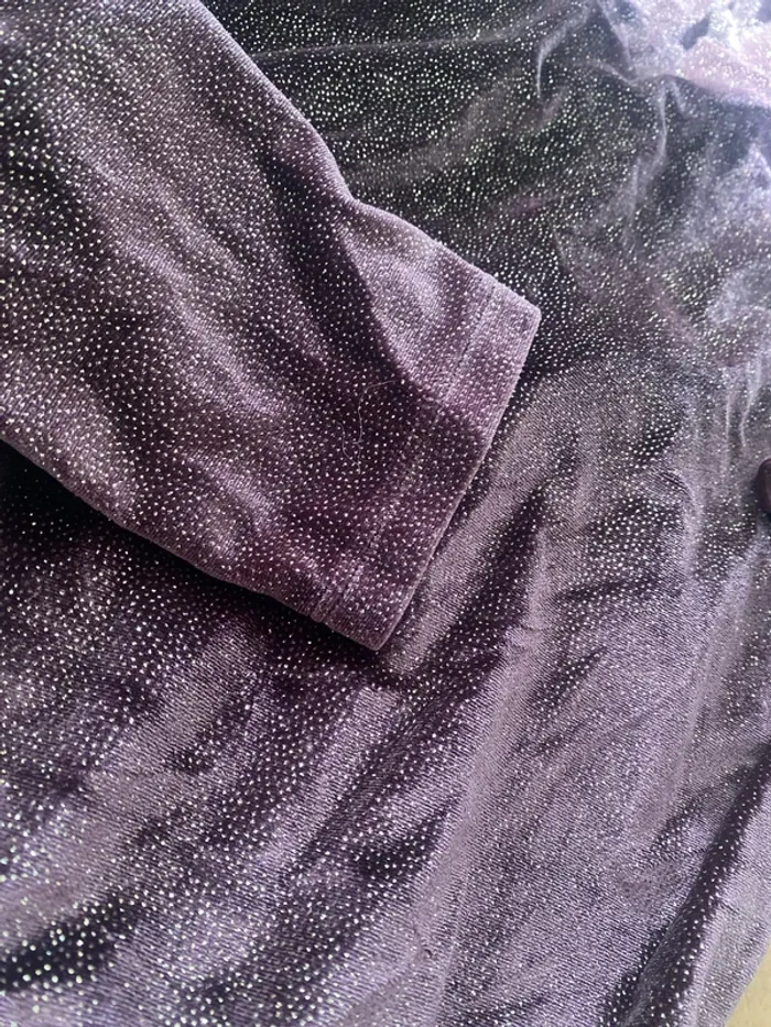 Body femme à paillettes violet m/l - photo numéro 2