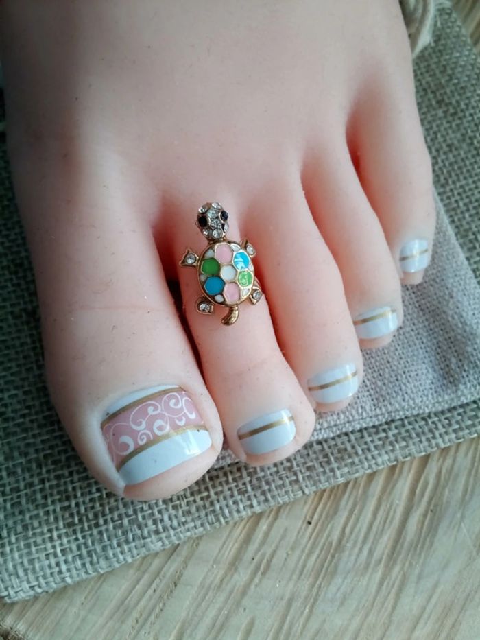 Bague orteil tortue dorée