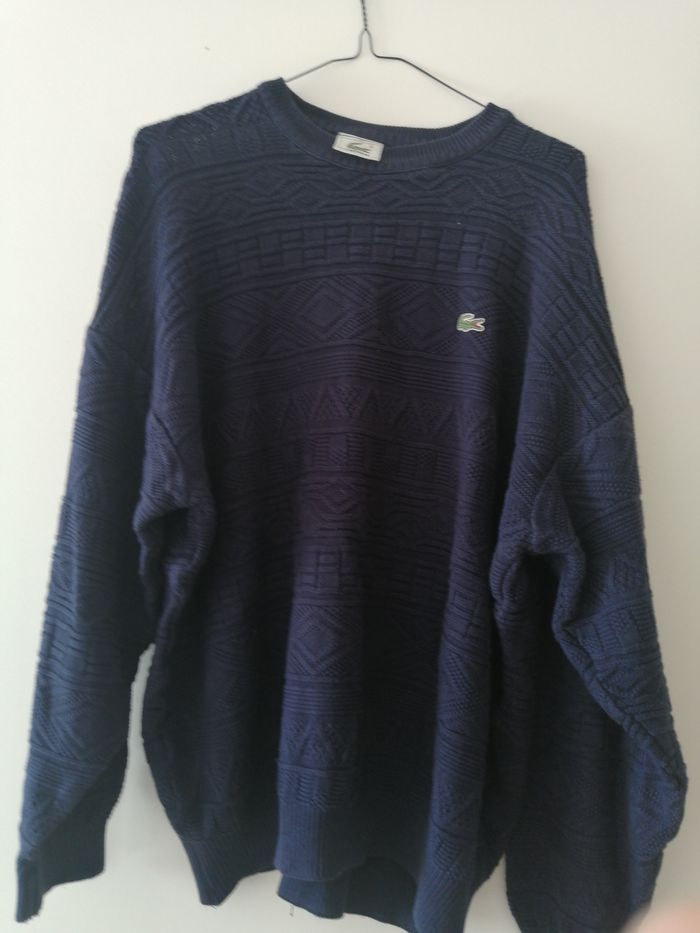 Pull bleu marine avec motifs - photo numéro 2