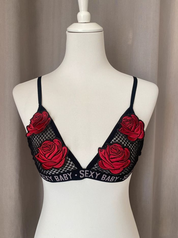 Soutien gorge Roses et résilles Lanshifei XL
