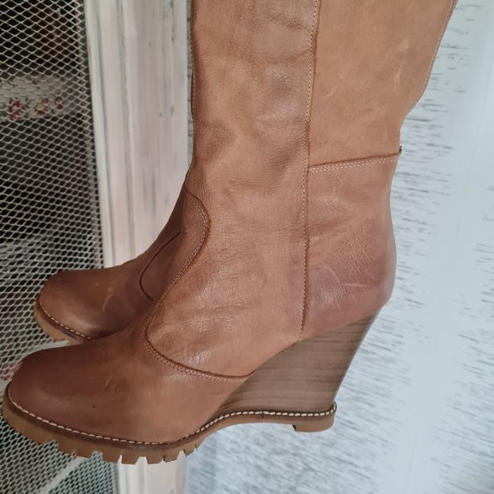 Bottes camel cuir mtng - photo numéro 7