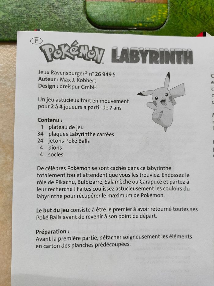 Jeu Labyrinthe Pokémon – Ravensburger - photo numéro 8