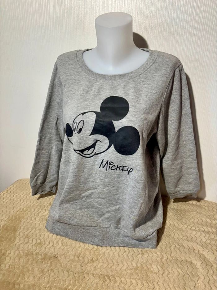 👕 Sweat-shirt gris Mickey Mouse – Taille XL (44/46) - photo numéro 2